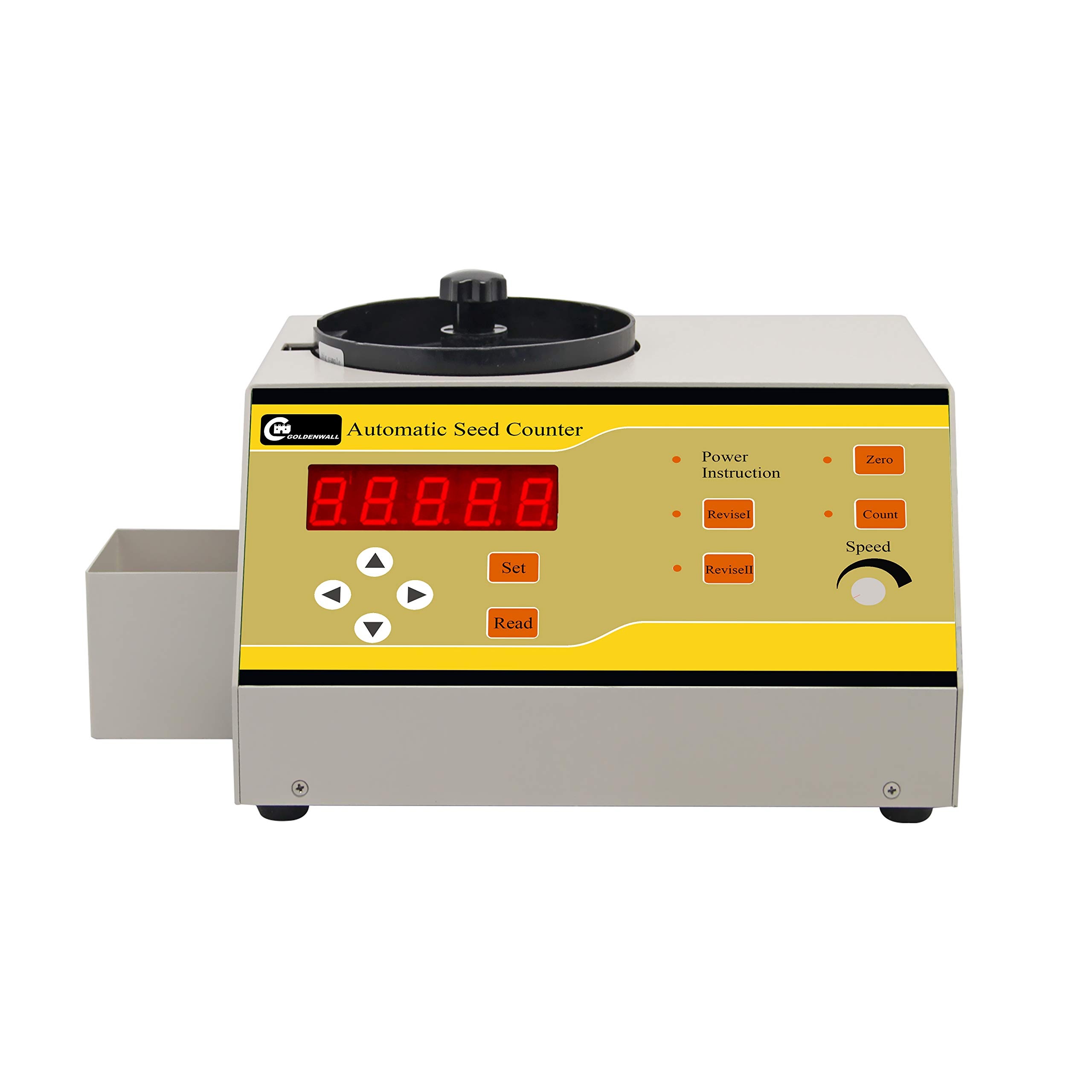 CGOLDENWALL Automatic Seed Counter Machine - Digital Microcomputer Counting Device for Grains, Beans & Irregular Seeds (Includes 2 Trays) | Perfect for Agriculture, Gardening & Seed Packaging Businesses