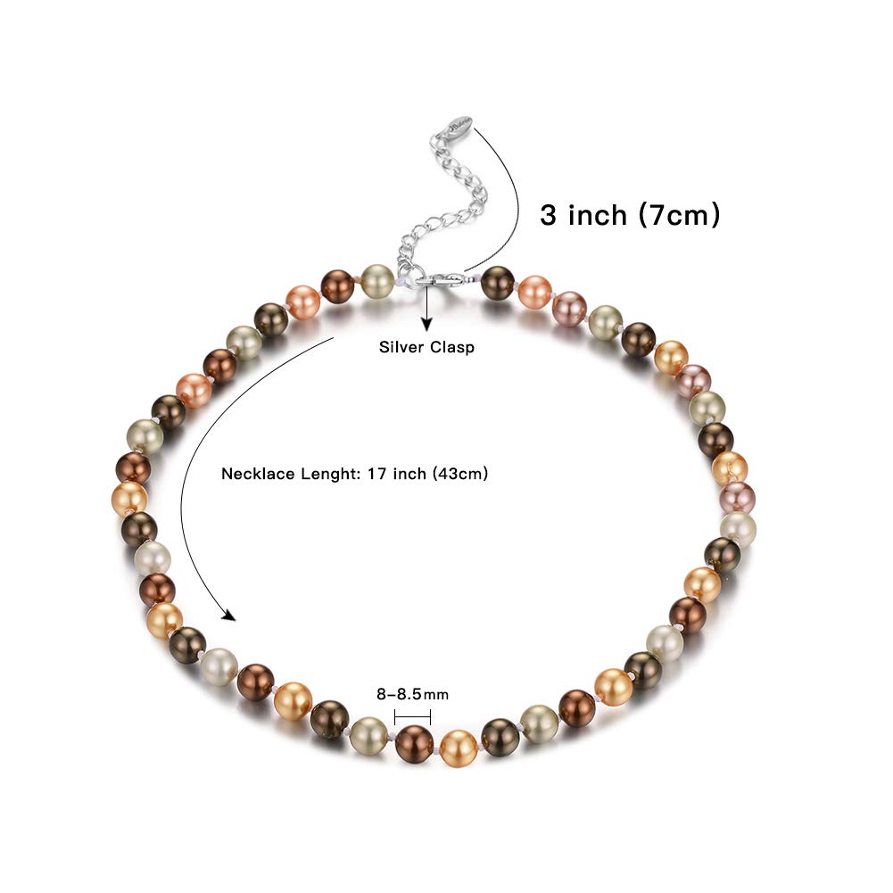 Elegant Beaded Pearl Choker Necklace for Women | Fashion Jewelry Birthday Gift | Perfect for Weddings, Parties & Special Occasions