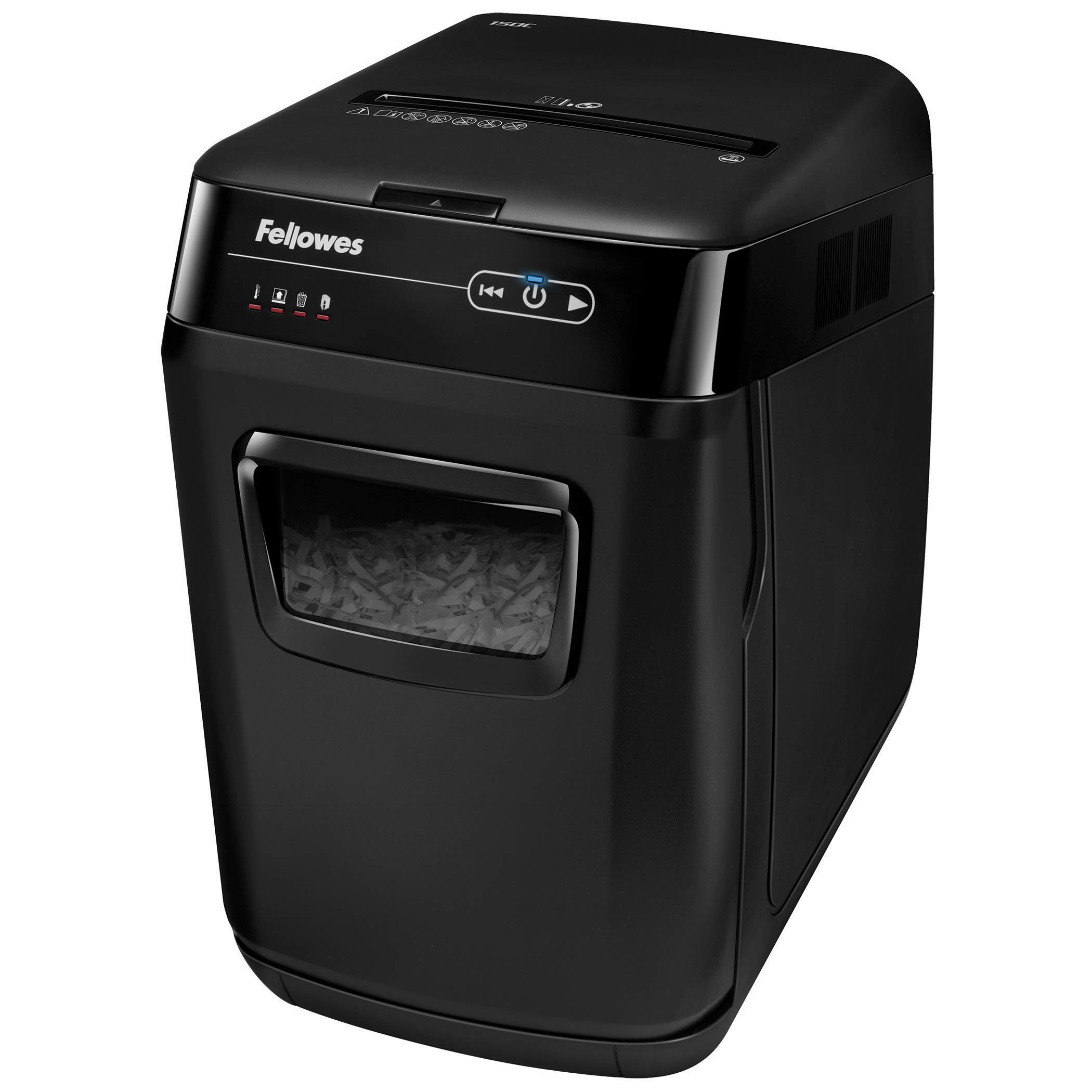 Fellowes 150-Sheet AutoMax 150C Cross-Cut Paper Shredder - High Capacity 9-Gallon Waste Bags (100 Pack) - Ideal for Office Document Security & Home Paper Shredding Needs