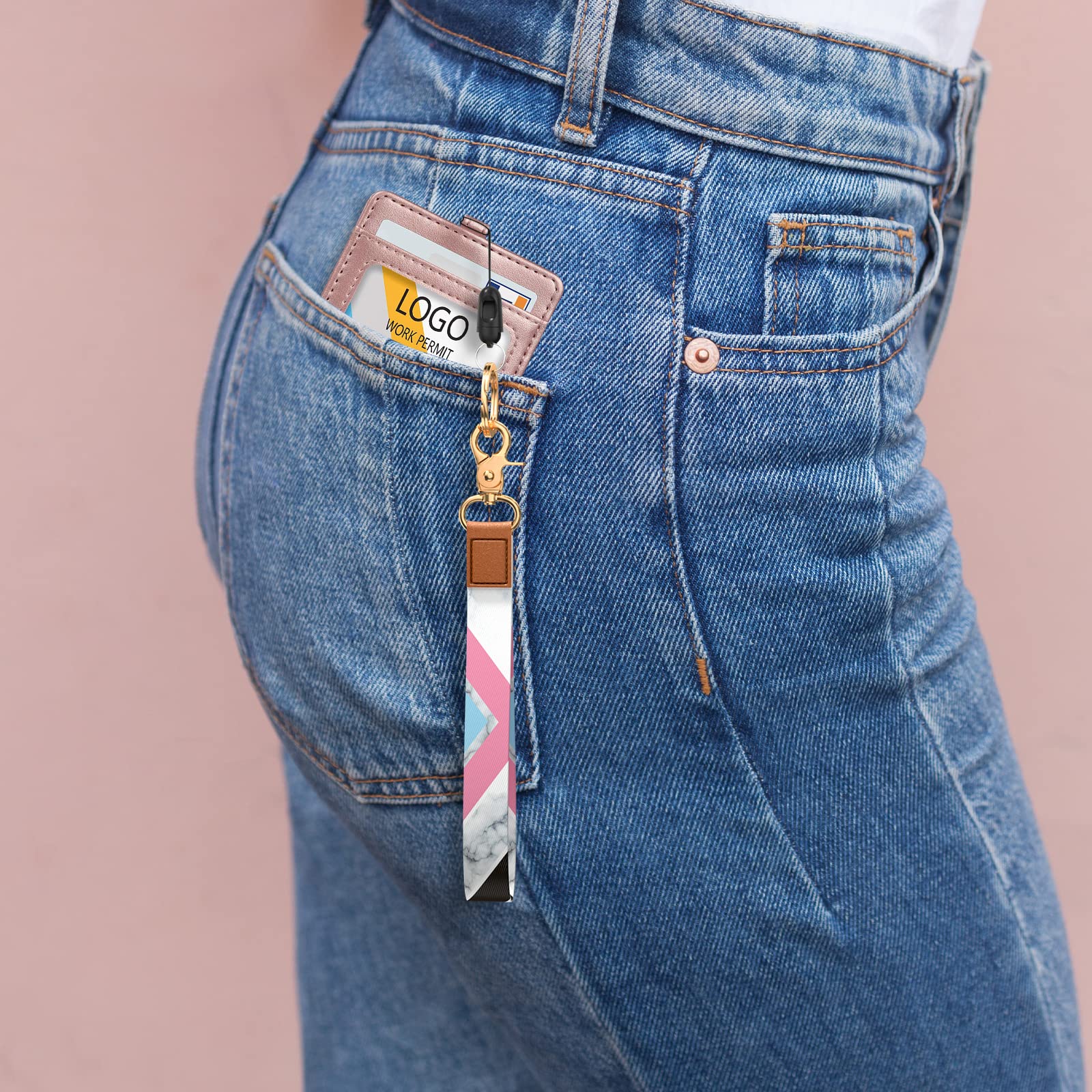 Stylish Wrist Lanyard Keychain - Adjustable Wristlet Strap for Keys, ID Badges, Cards & Phone (Men & Women) - Perfect for Work, Travel & Outdoor Activities