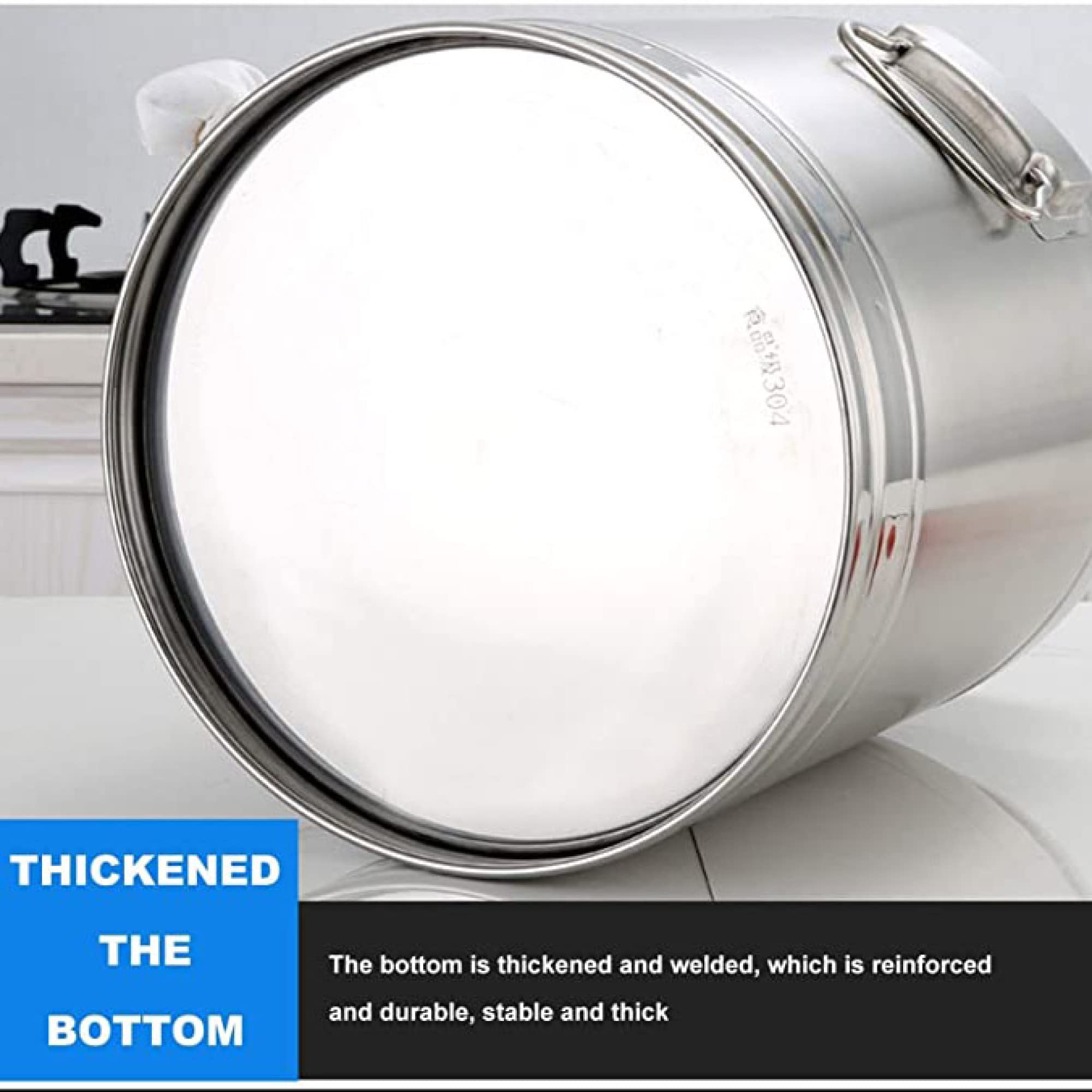 Premium 304 Stainless Steel Milk Can & Multi-Purpose Storage Container - 42L Sealed Lid Bucket for Milk, Wine, Oil, Tea, Dry Goods - Ideal for Home Brewing, Commercial Kitchens, Farm Use & Food Preservation