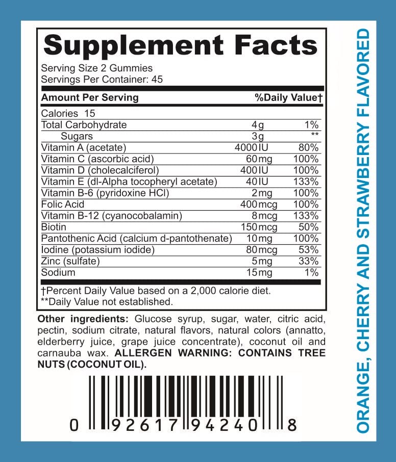 LifeSource Vitamins Adult Multivitamin Gummies - 90 Count (45 Day Supply) - Delicious Mixed Berry Flavor - Complete Essential Vitamins & Minerals for Daily Wellness - Perfect for Busy Adults & On-the-Go Nutrition