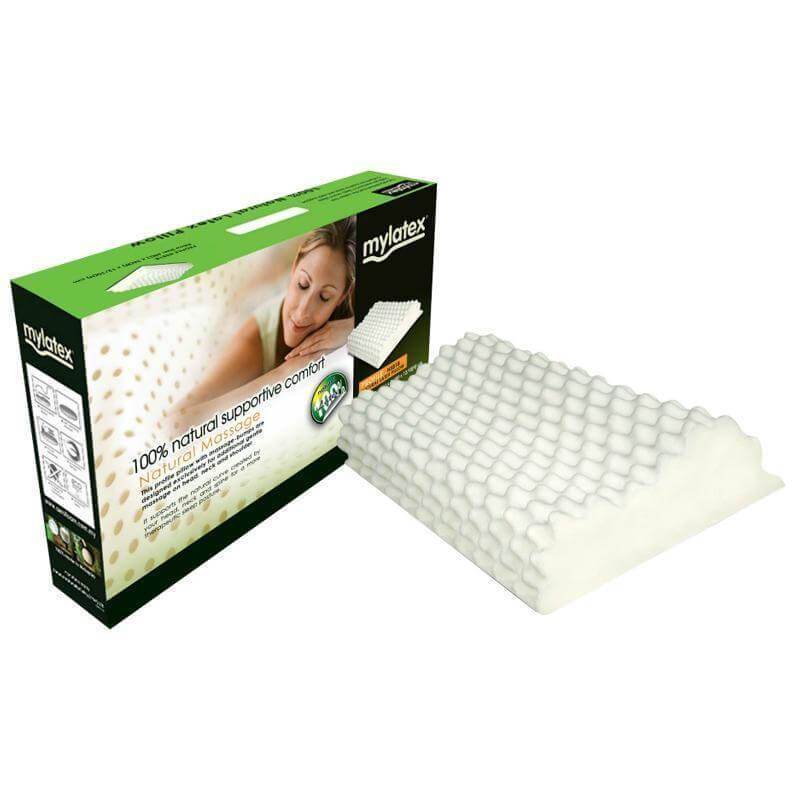 Premium 100% Natural Latex Massage Pillow for Neck & Back Pain Relief - Ergonomic Design for Home, Office & Car Use