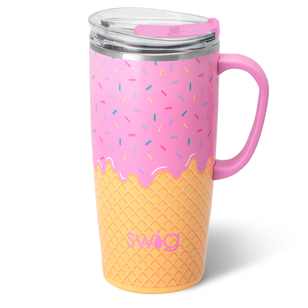 22oz Scoop There It Is Travel Mug - Insulated Stainless Steel Coffee Tumbler with Lid - Perfect for Commuting, Hiking & Office Use