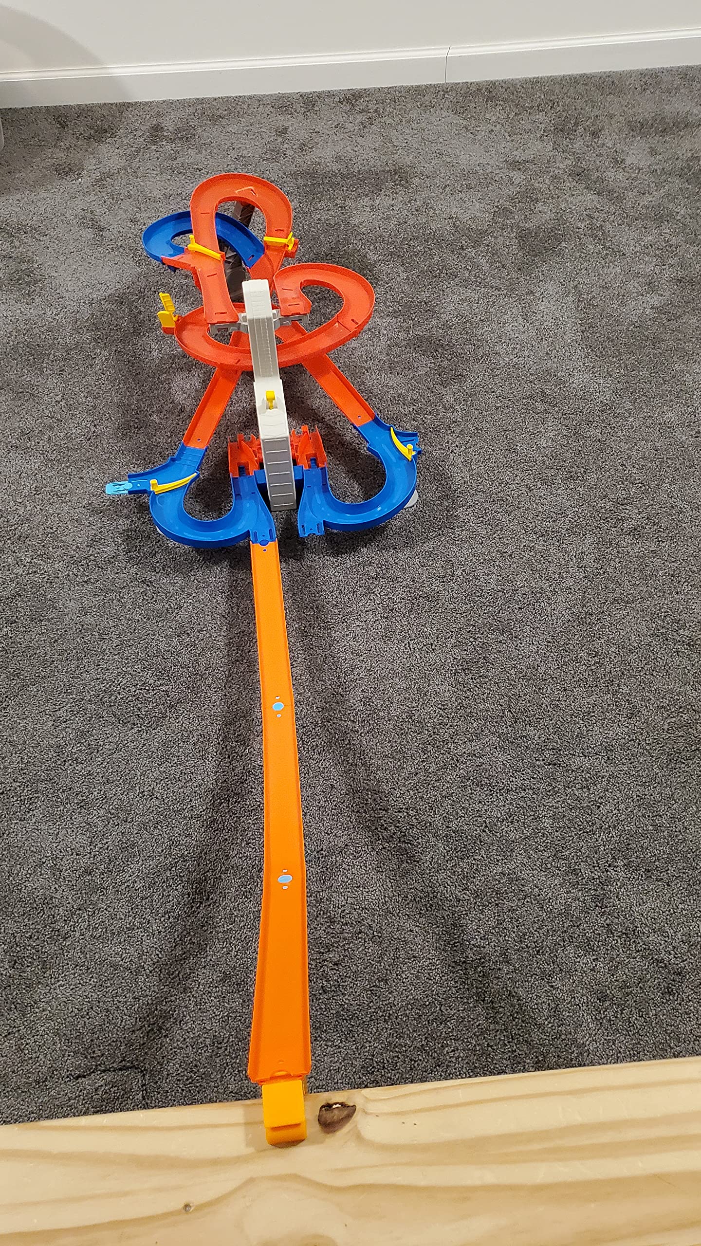 1/64 Scale Die-Cast Track C Clamp in Orange - Compatible with Hot Wheels & Matchbox Cars - Perfect for DIY Race Tracks & Toy Car Displays