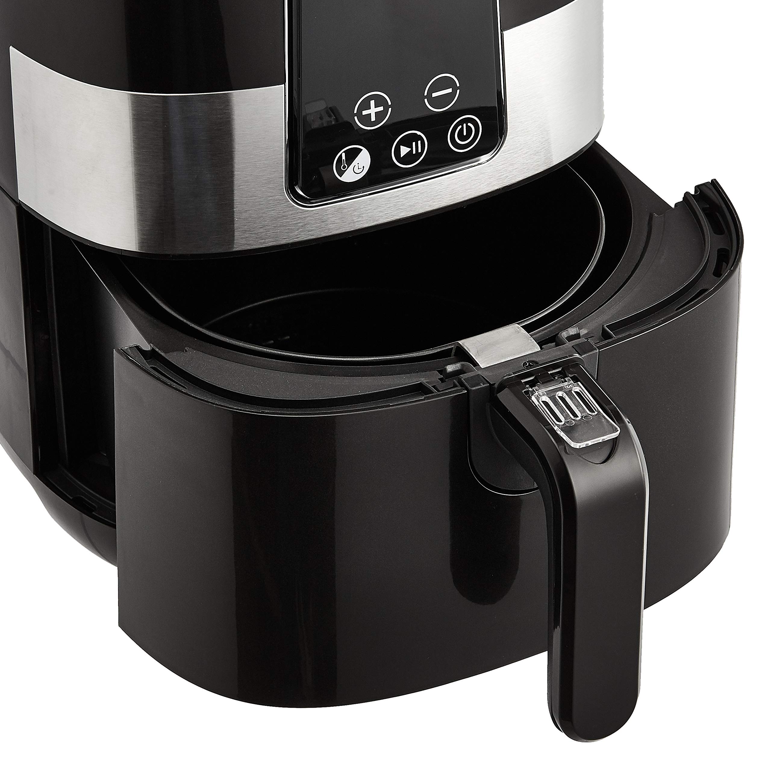Amazon Basics 3.2 Quart Air Fryer with LED Digital Display - 1400W Black Electric Countertop Oven for Healthy Frying, Baking, Roasting - Perfect for Family Meals, Snacks & Party Food Preparation