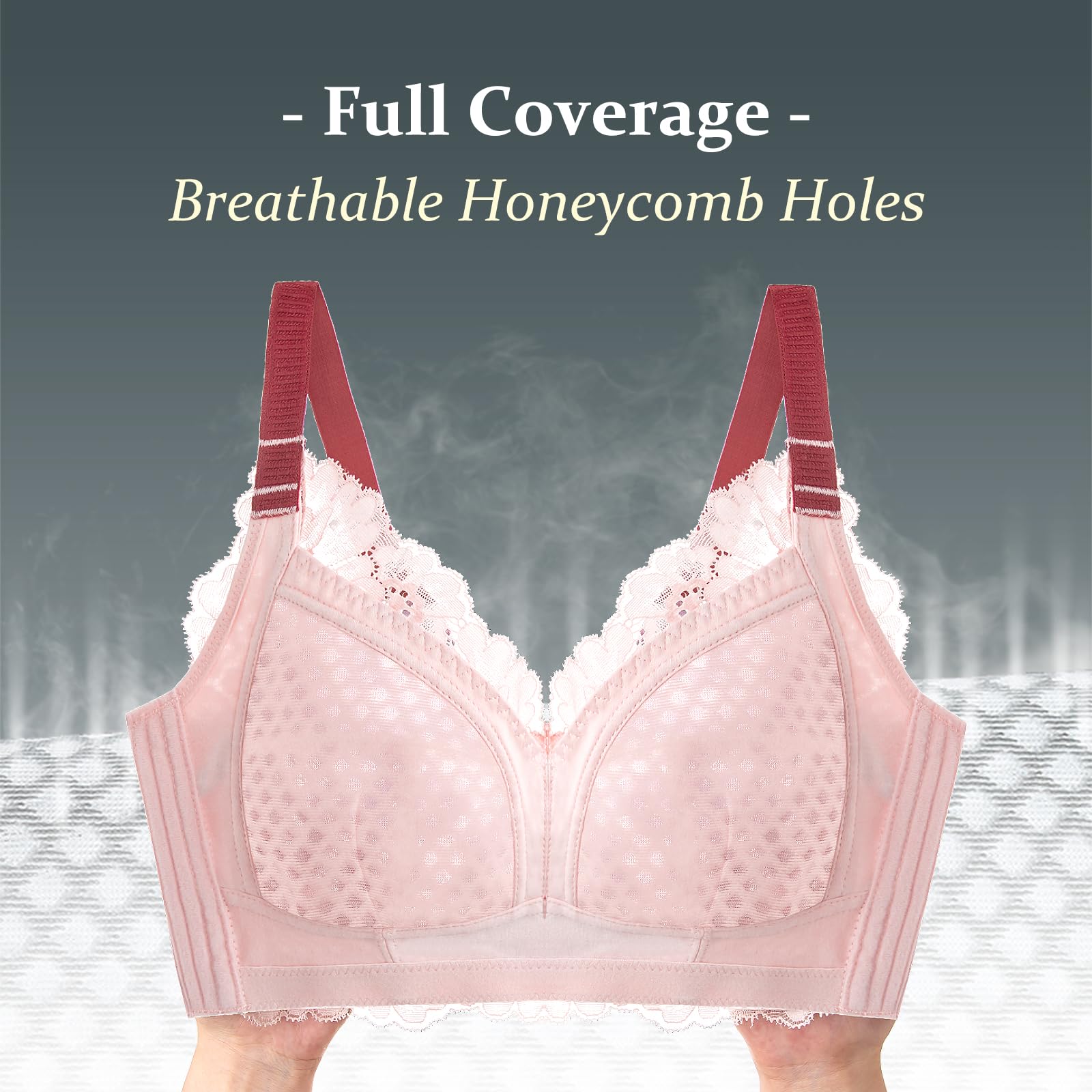 Baetty Wireless Bras for Women - No Underwire, Unpadded Full Coverage Comfort Bra 4548 | Perfect for Everyday Wear, Yoga & Lounge