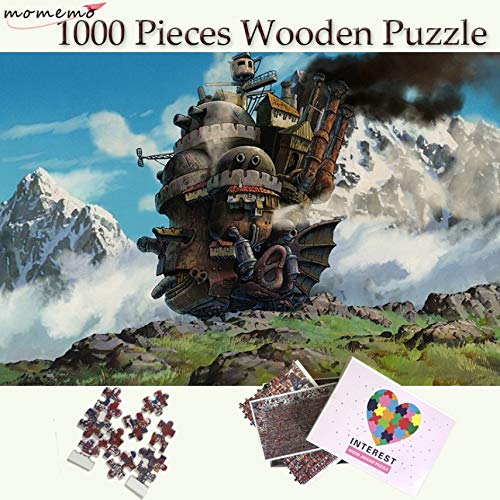 Howl's Moving Castle 1000 Piece Wooden Jigsaw Puzzle - Customized Anime Puzzle for Adults, Teens & Kids - Perfect for Family Game Nights, Birthday Gifts & Home Decor