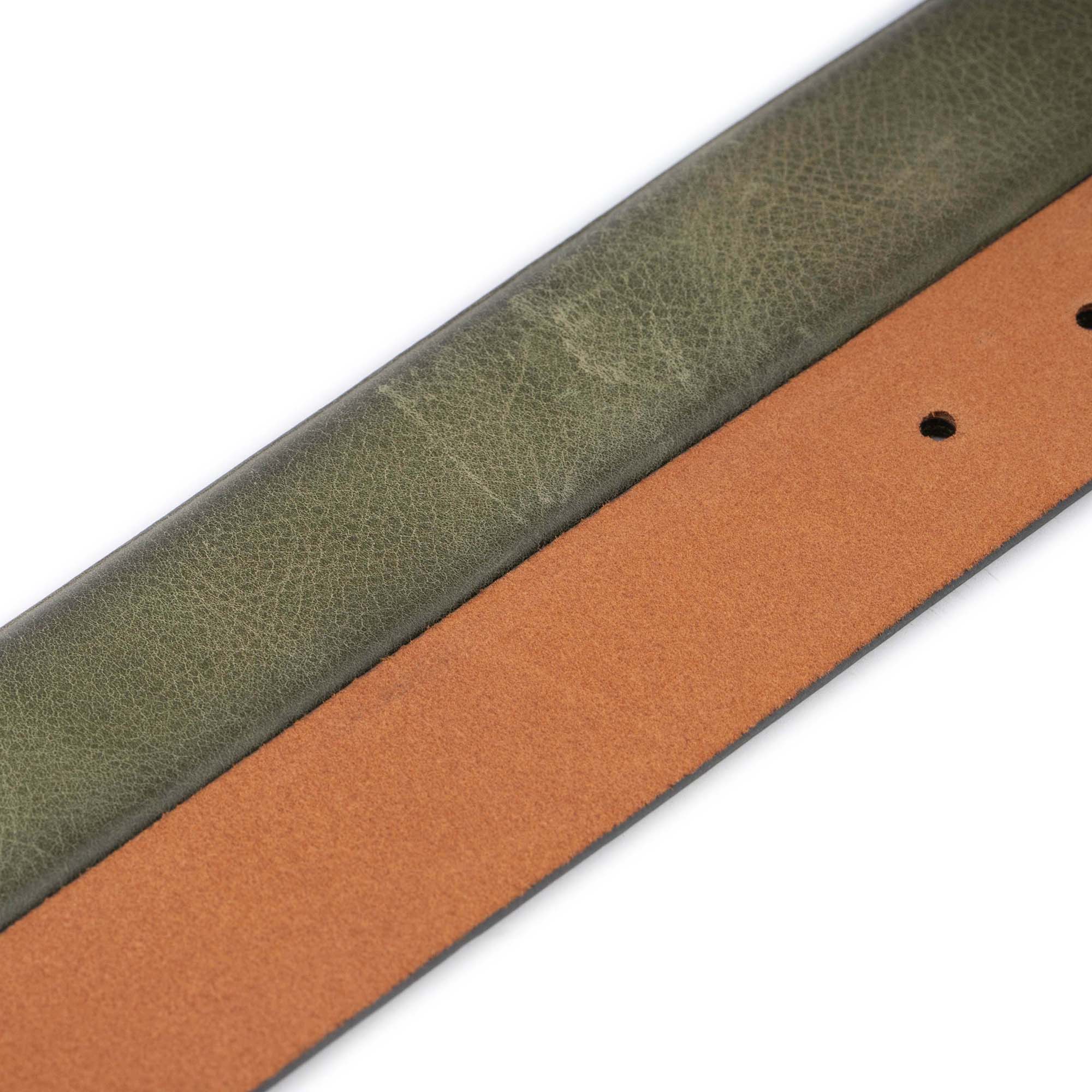 Genuine Olive Green Leather Replacement Strap for Cartier Buckles - Premium Watch Band for Luxury Watches (Perfect for Dress Watches, Business & Formal Occasions)