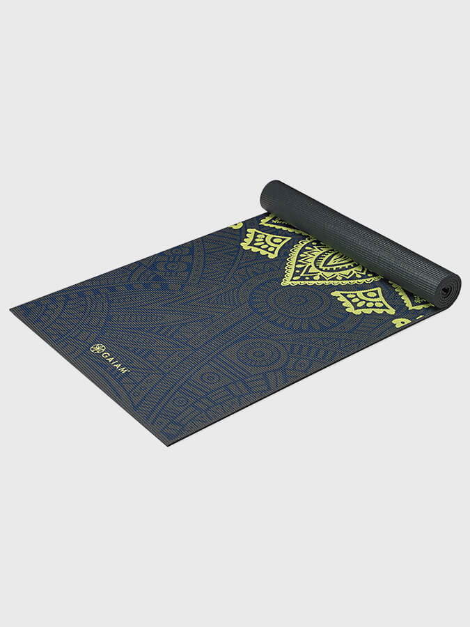 Gaiam Premium Sundial Layers Yoga Mat 6mm - Non-Slip Eco-Friendly Exercise Mat for Yoga, Pilates & Home Workouts