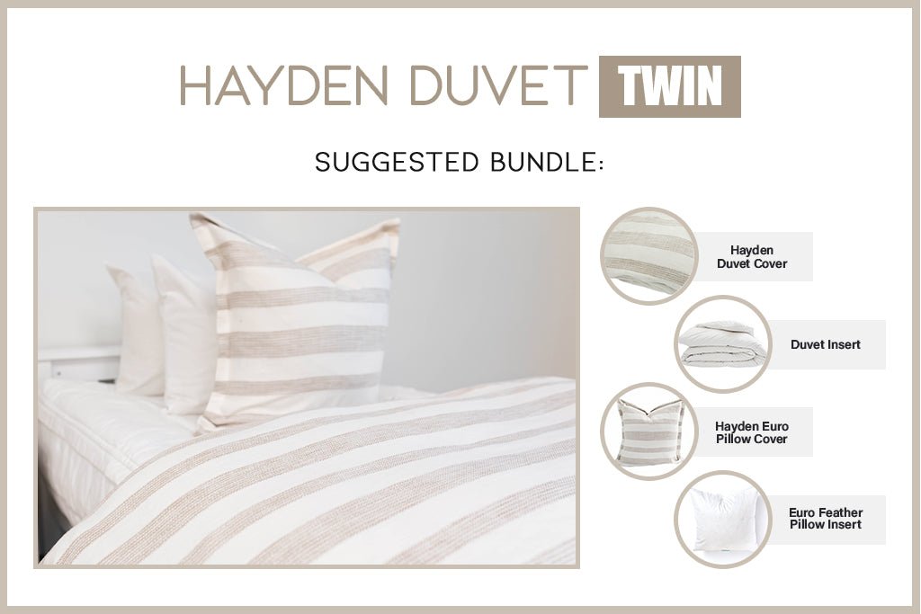Premium Hayden Duvet Cover Set - Soft & Breathable Bedding Collection for All Seasons | Perfect for Master Bedroom, Guest Room & Dorm Decor