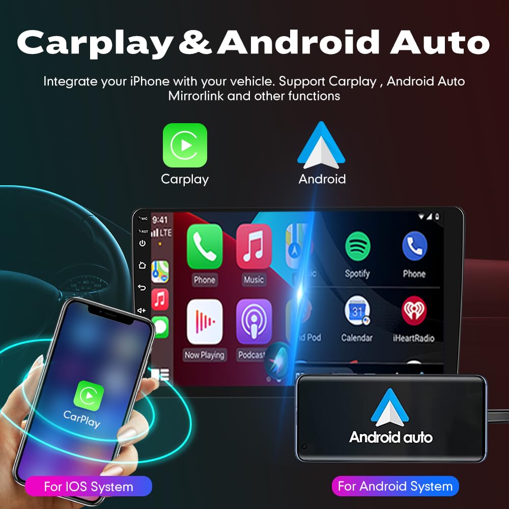 9-Inch CarPlay Android Auto Touchscreen Car Stereo with GPS Navigation, FM Radio, WiFi & Mirror Link - Multimedia Player for BMW X3 2004-2012 | Seamless Connectivity for Hands-Free Calls, Music Streaming & Real-Time Navigation