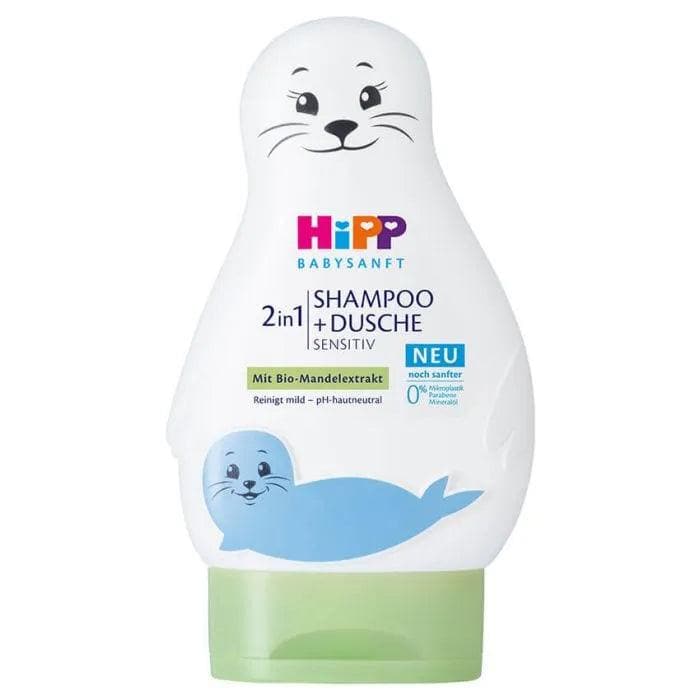 HiPP Baby Gentle 2in1 Shampoo & Body Wash - 200ml | Tear-Free & Hypoallergenic for Newborns & Sensitive Skin | Perfect for Daily Bath Time & Bedtime Routine (90124)