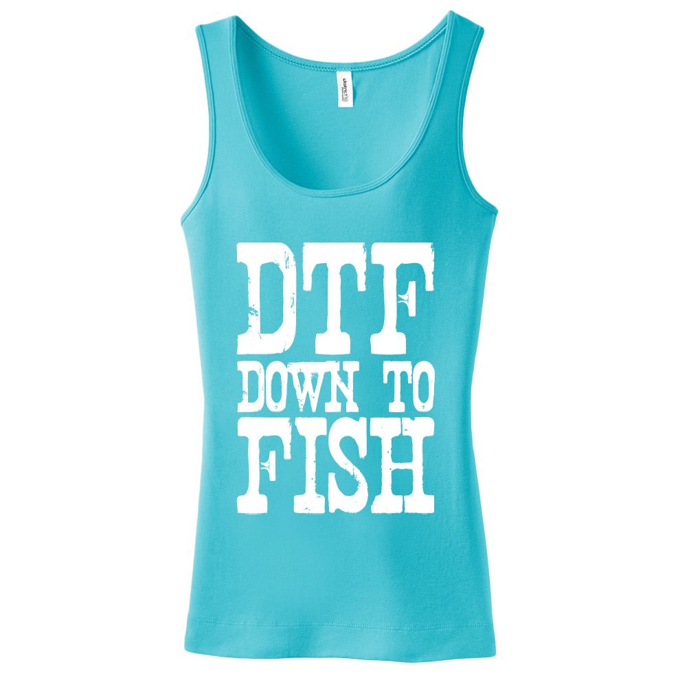 Keepin' It Fresh DTF - Down to Fish Women's Tank Top | Comfortable & Stylish Summer Casual Wear for Beach, Fishing & Outdoor Activities