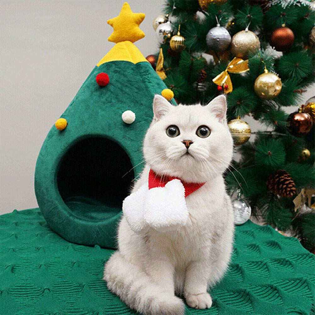 Cozy Cat Igloo Bed - Warm Pet Cave for Indoor Cats & Puppies | Perfect for Winter & Christmas
