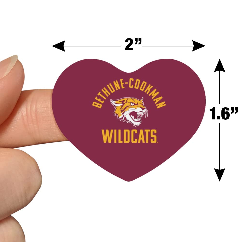 Bethune-Cookman Wildcats Logo Heart Shaped Planner Stickers - Decorative Scrapbook Supplies for DIY Crafts, School Projects & College Memorabilia Organization