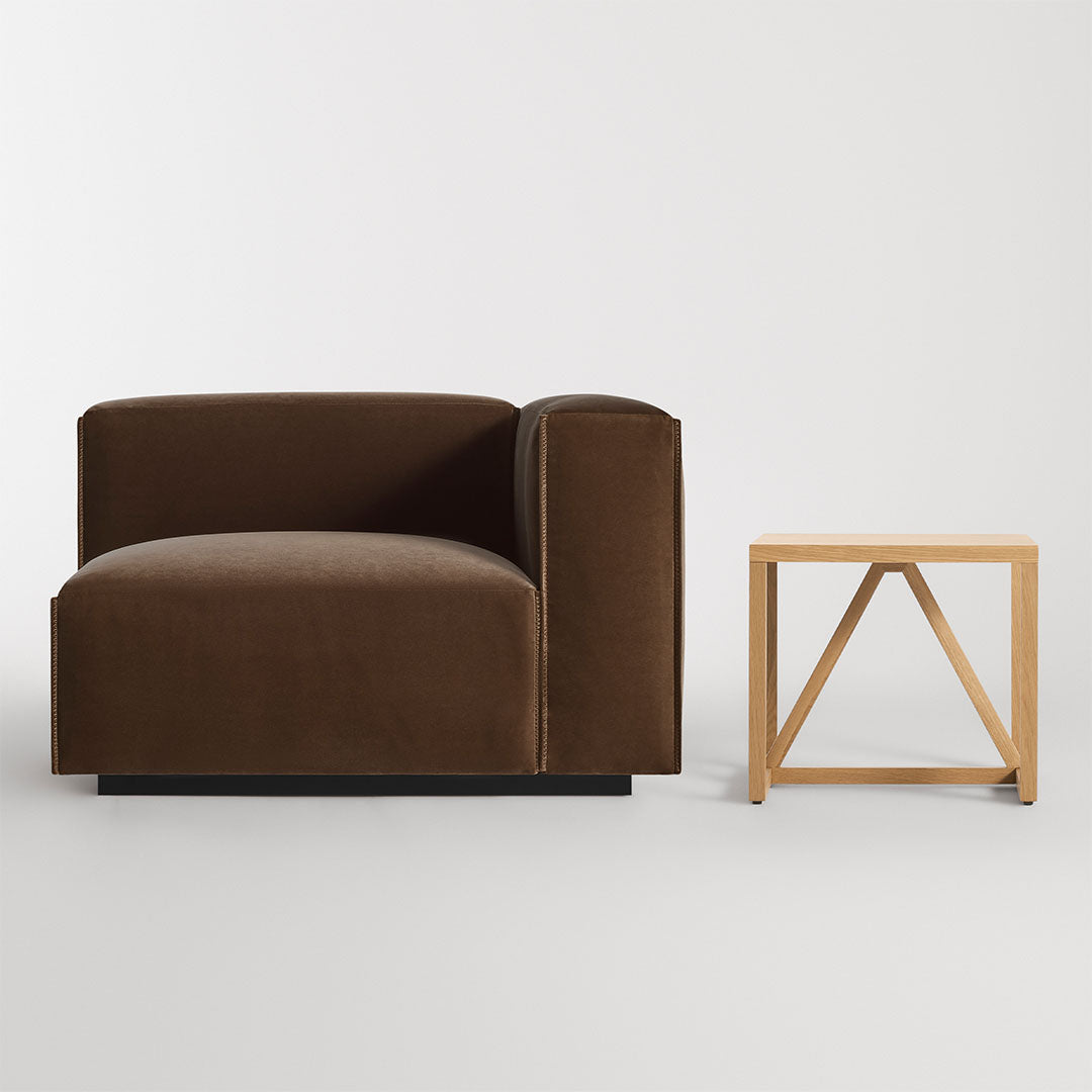 Cleon One Arm Lounge Chair - Modern Accent Chair for Living Room, Bedroom & Office - Comfortable Single Armrest Reading Chair with Sturdy Frame
