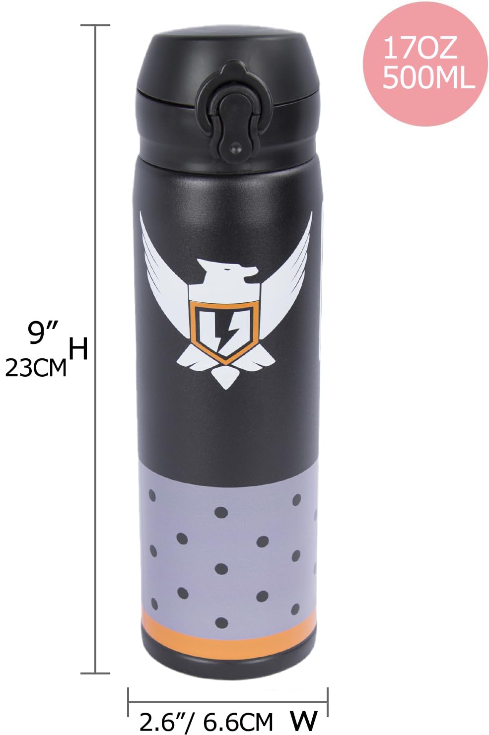Maxer Shield Stainless Steel Water Bottle 20oz & 28oz - Insulated Thermos for Hot & Cold Drinks - Perfect for Gym, Hiking, Office & Travel