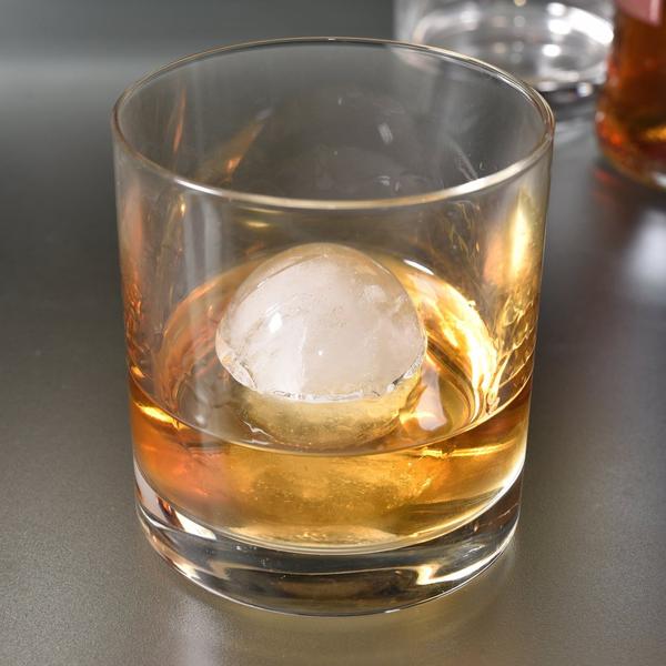 Premium IS Gift Double Ice Ball Molds - 2 Pack Large Round Ice Molds for Whiskey, Cocktails & Drinks - Perfect for Home Bars, Parties & Gifts