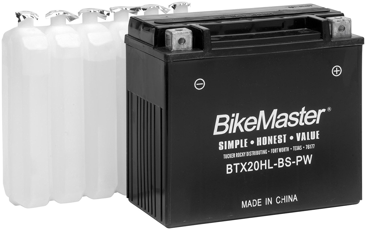 BikeMaster BTX20L-BS Maintenance-Free Motorcycle Battery - High Performance, Long Lifespan - Perfect for Harley, Honda, Kawasaki & More - Ideal for Motorcycle, ATV & Powersports Vehicles