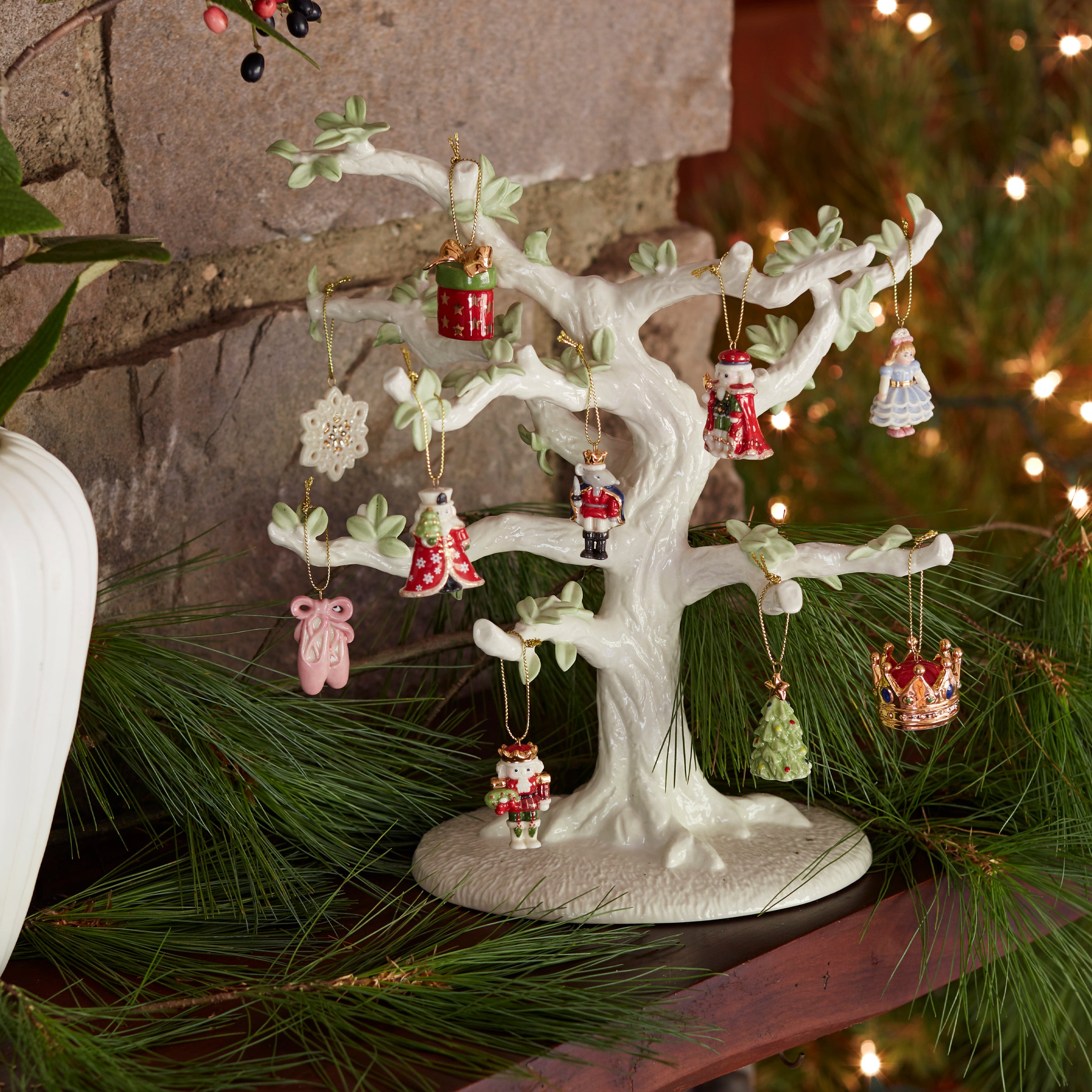 The Nutcracker 11 Piece Christmas Ornament Set with Tree - Holiday Home Decor for Xmas Tree, Mantel & Festive Party Decorations