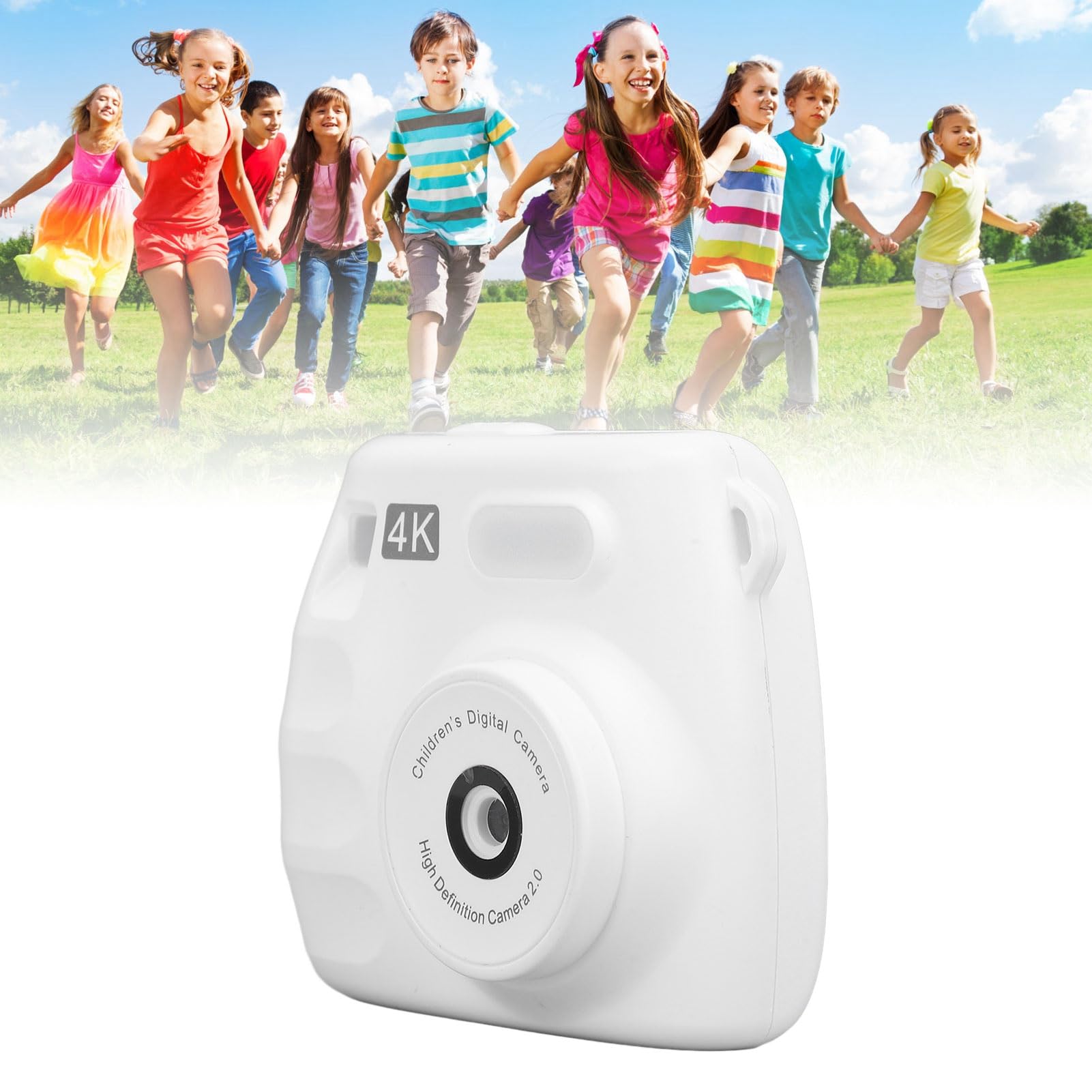 ASHATA 48MP Digital Camera with Dual Lens - 1080P HD Video, 2.0 Inch IPS Screen & LED Fill Light | Compact Portable Camera for Students, Teens, Boys & Girls (White) - Perfect for Travel, Parties, School Projects & Everyday Photography