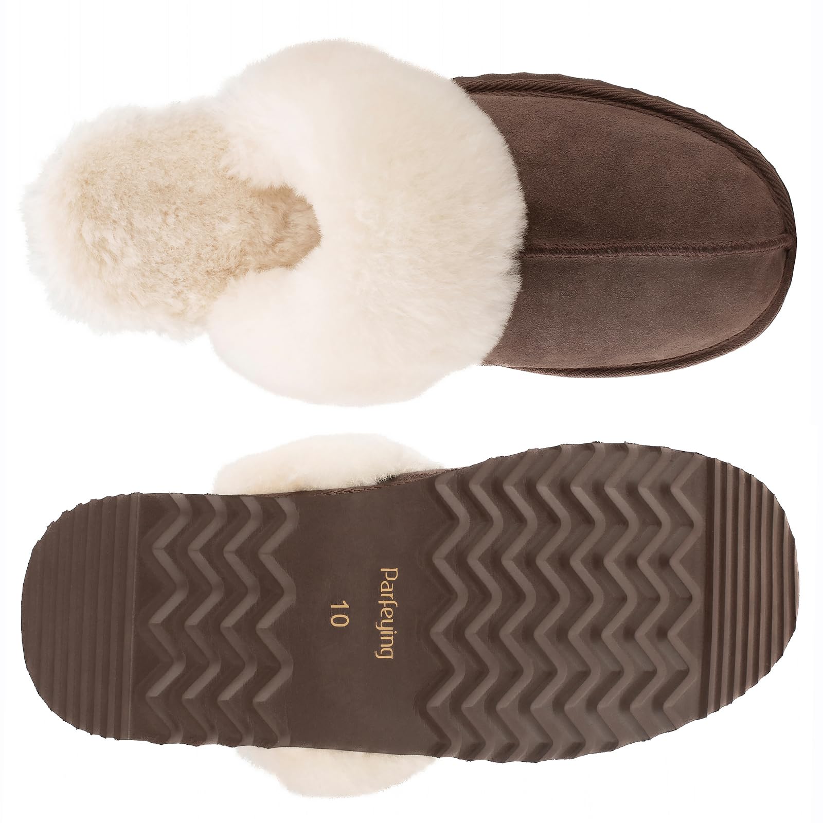 Cozy Women's Sheepskin House Slippers - Indoor/Outdoor Soft Shearling Winter Slippers for Women - Perfect for Home, Office & Travel Comfort