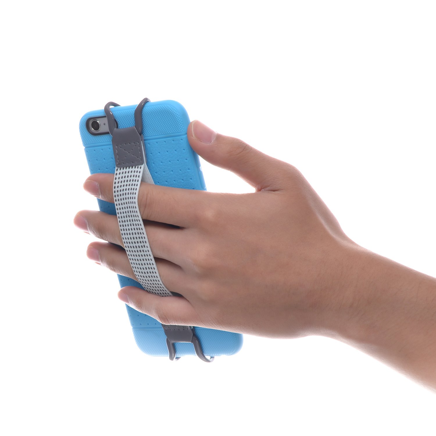 TFY Security Anti-Slip Phone Hand Strap for iPhone 16 Pro Max, 15 Plus, 14, 13, 12 Pro, 11, XS/XR/X, 8 Plus, SE | Samsung Galaxy S24 | Huawei Mate 60 Pro | Universal Smartphone Grip (Black/White) - Perfect for Gym, Hiking, Travel & Outdoor Activities