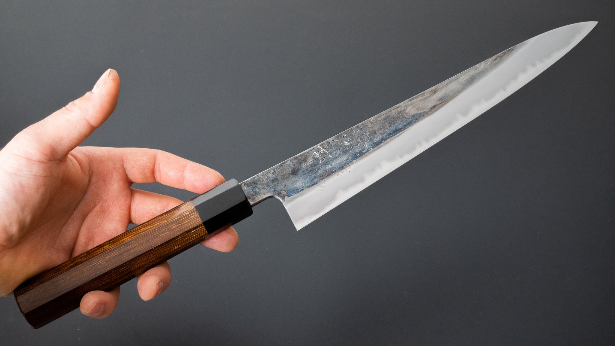 Premium Jiro Tsuchime Sujihiki 240mm Japanese Slicing Knife with Taihei Tagayasan Handle (#342) - Perfect for Sushi, Sashimi & Meat Carving