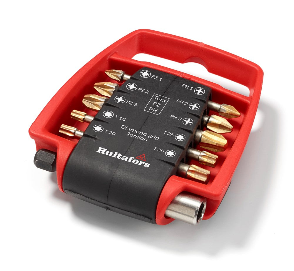 Hultafors Torsion Diamond Bits Torx® PZ PH Screwdriver Set - Premium Durable Screw Bits for Construction, Woodworking & DIY Projects - Ideal for Home Repair, Furniture Assembly & Professional Use