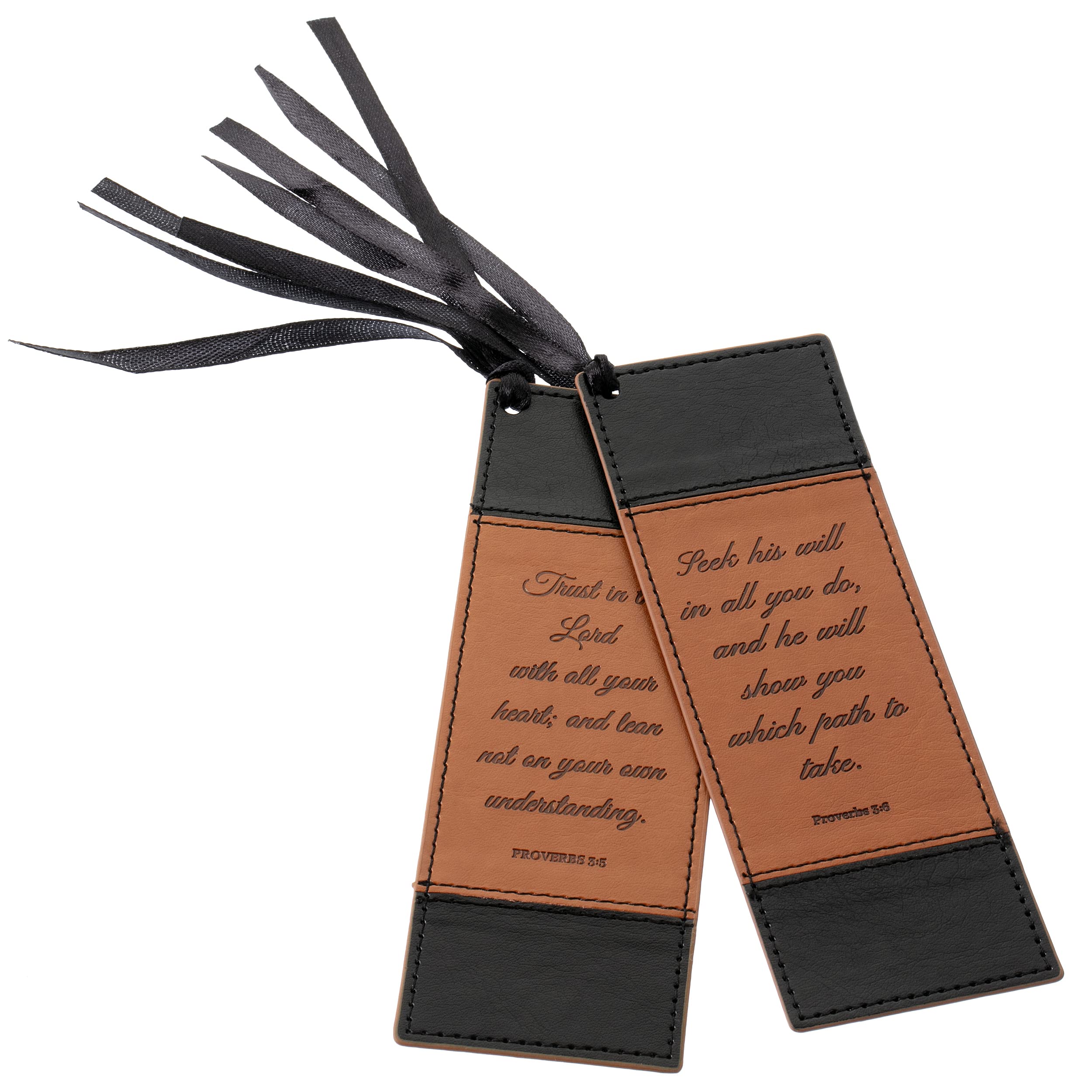 Mr. Pen Christian Bookmarks - 2 Pack Faux Leather Bible Bookmarks with Inspirational Verses - Perfect for Bible Study, Church Gifts & Religious Devotion
