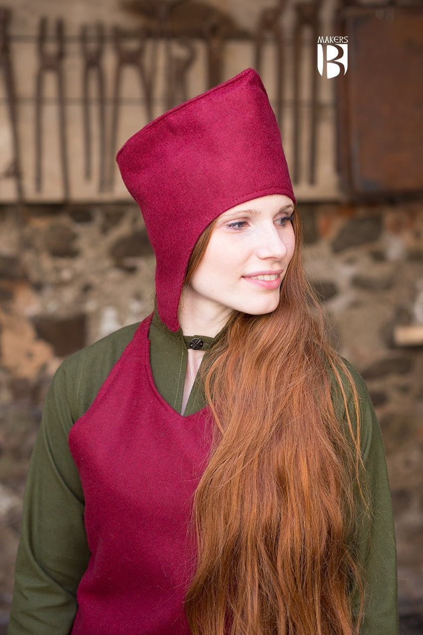Professional Magician Hat for Performers - Classic Red Felt Top Hat with Wide Brim - Perfect for Magic Shows, Costume Parties, and Halloween Costumes