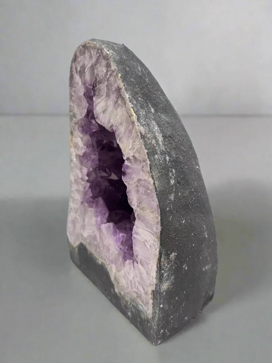 Natural Amethyst Geode Cathedral from Brazil - 11-17 lbs Large Raw Crystal Cluster for Home Decor, Meditation & Healing | Spiritual Gift & Feng Shui Stone