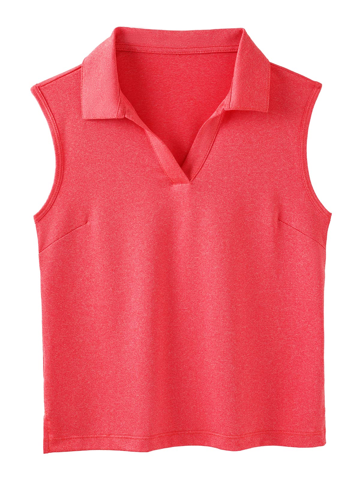 MERIABNY Girls Golf Polo Shirts - Sleeveless V-Neck Athletic Top for Ages 5-12 | Perfect for Golf, Tennis & Summer Outdoor Activities