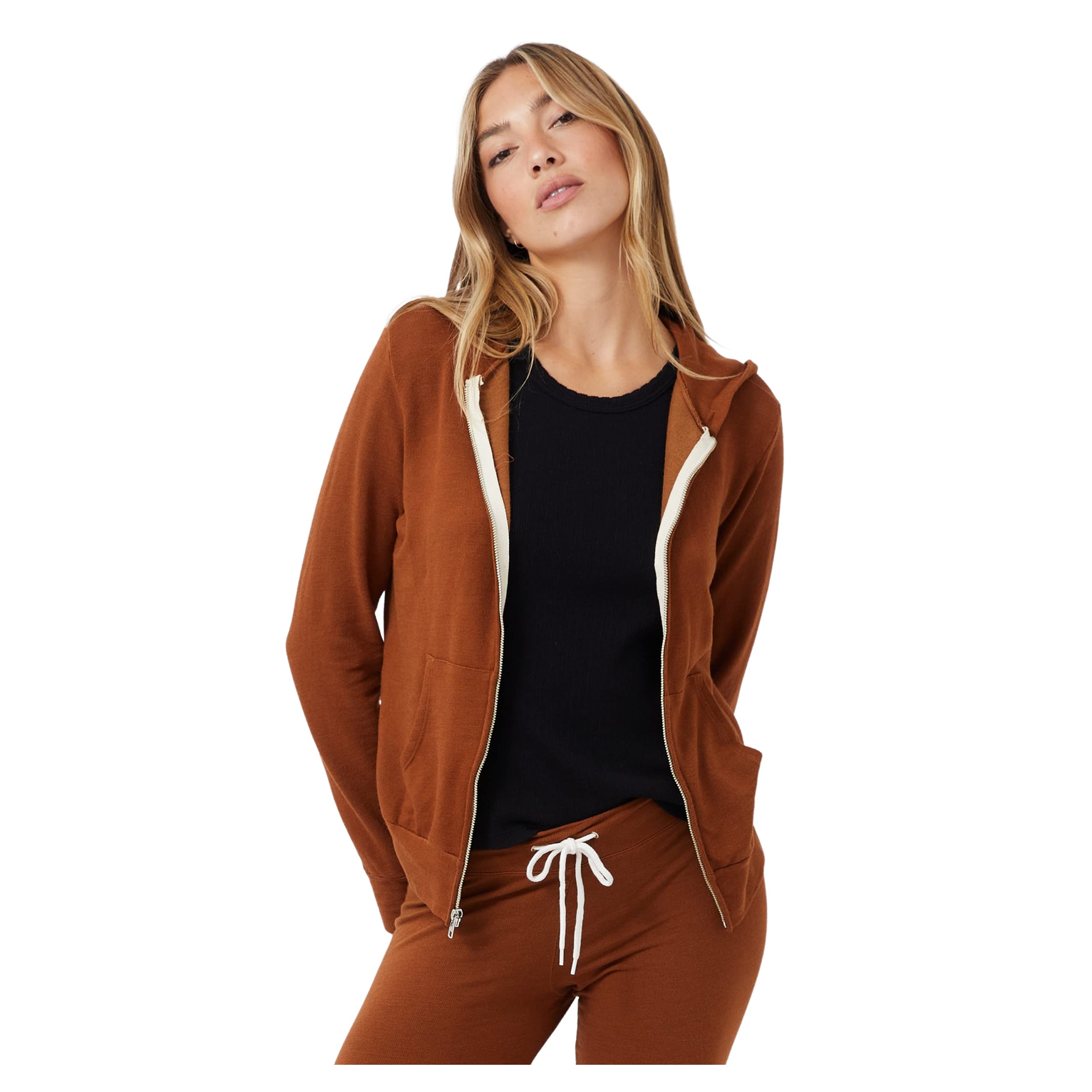 Monrow Women's Casual Fleece Sweatshirt - Soft Pullover Hoodie for Lounge, Workout & Everyday Wear | Cozy Fall & Winter Fashion