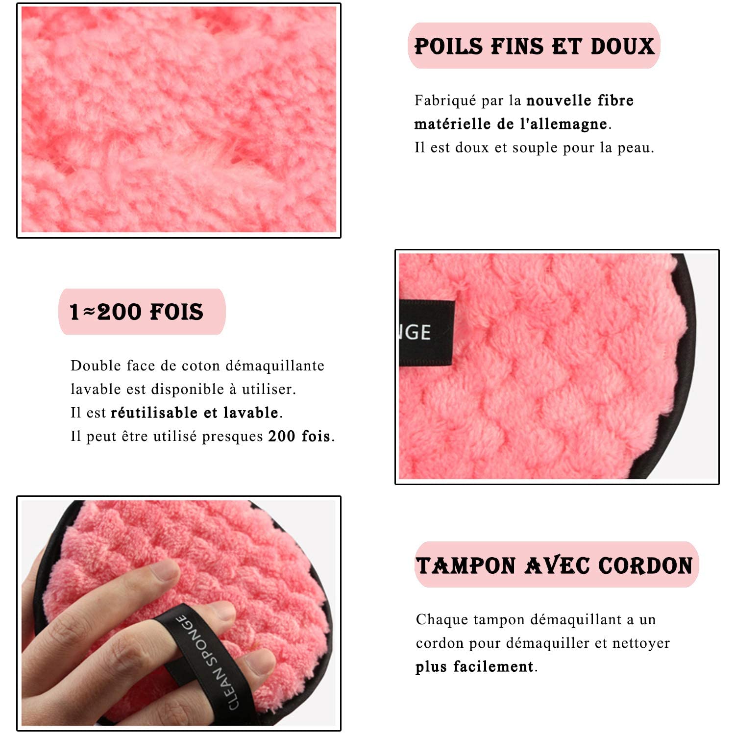 Organic Reusable Makeup Remover Pads - 3 Pack Soft Microfiber Facial Rounds for Gentle Cleansing, Mascara & Eye Shadow Removal | Washable, Chemical-Free | Perfect for Travel, Daily Skincare & Eco-Friendly Beauty Routine