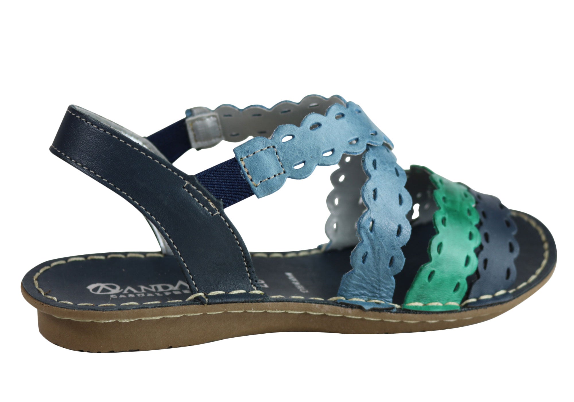 Andacco Cairns Women's Comfortable Flat Leather Sandals - Handmade in Brazil - Perfect for Beach, Vacation & Summer Walking