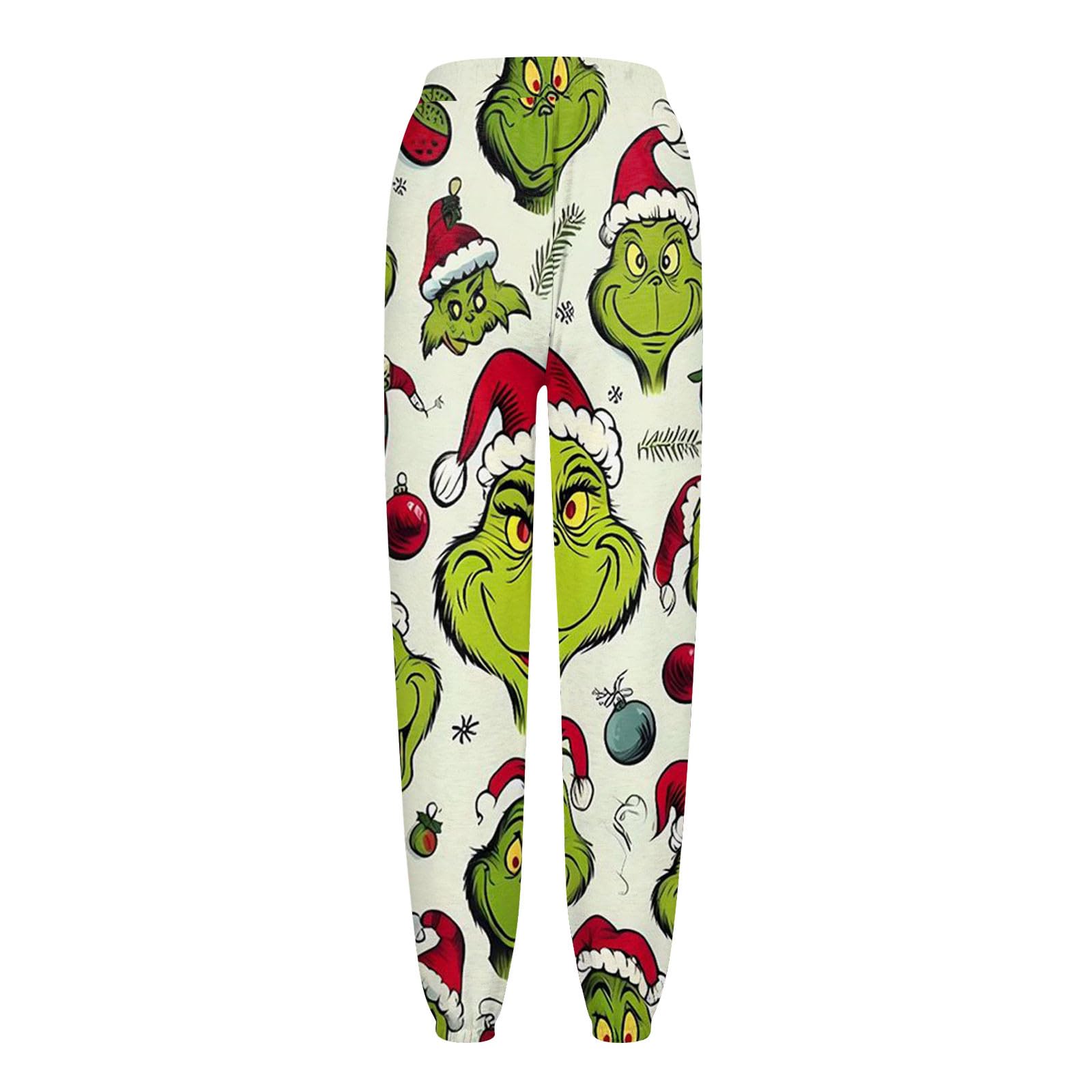 Women's High Waisted Christmas Sweatpants - Baggy Lounge Pants with Pockets for Gym, Jogging & Holiday Wear | Cozy Winter Casual Outfit
