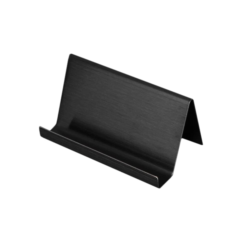 Premium Stainless Steel Business Card Holder - Elegant Desktop Card Display Stand for Professional Networking, Office Decor & Gift Giving (Black)