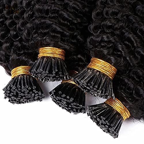 Mongolian Afro Kinky Curly I-Tip Hair Extensions 4B 4C Virgin Human Hair - 30 Inch Microlink Extensions for Black Women | Natural Looking Protective Style for Daily Wear & Special Occasions