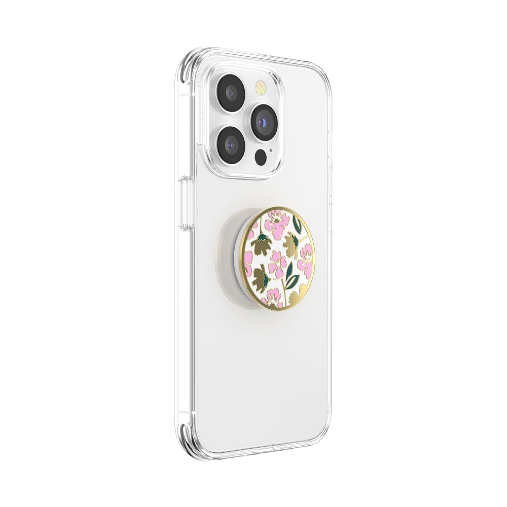 PopSockets Phone Grip with Expanding Kickstand - Adhesive Phone Holder & Stand for iPhone, Samsung - Enamel Feel Pretty Design - Perfect for Watching Videos, Taking Selfies & Secure Phone Handling