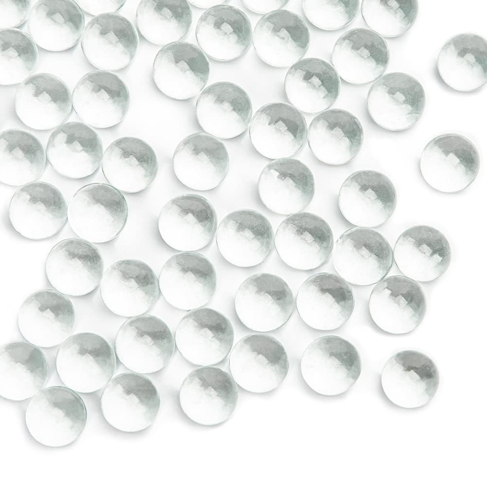 75PCS Clear Glass Marbles for Vase Fillers - Decorative DIY Home Decor - Perfect for Floral Arrangements, Centerpieces & Wedding Decorations