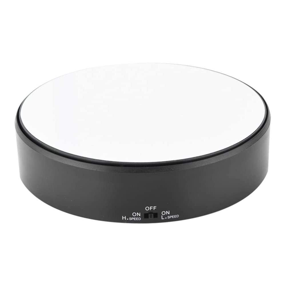 360° Rotating Jewelry Display Stand with Mirror Surface - Adjustable Speed Turntable for Necklaces, Rings & Watches - Perfect for Retail Stores, Trade Shows & Boutique Displays