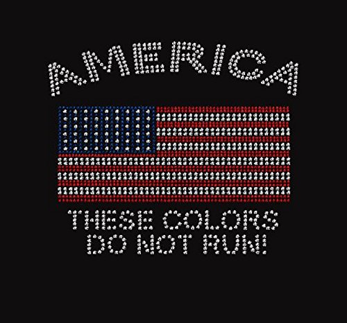 USA Flag Rhinestone Iron-On Transfer Patch - Patriotic DIY Decals for T-Shirts, Hats & Bags | Perfect for 4th of July, Memorial Day & Veterans Day Celebrations