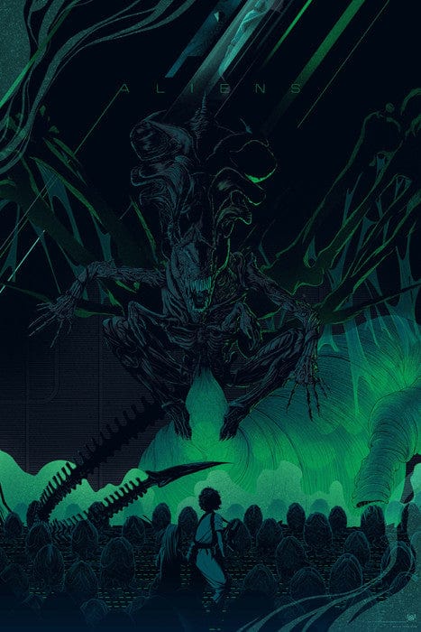 Alien Movie Kevin Tong Art Poster - Vintage Sci-Fi Wall Decor for Home, Office & Movie Theater Room