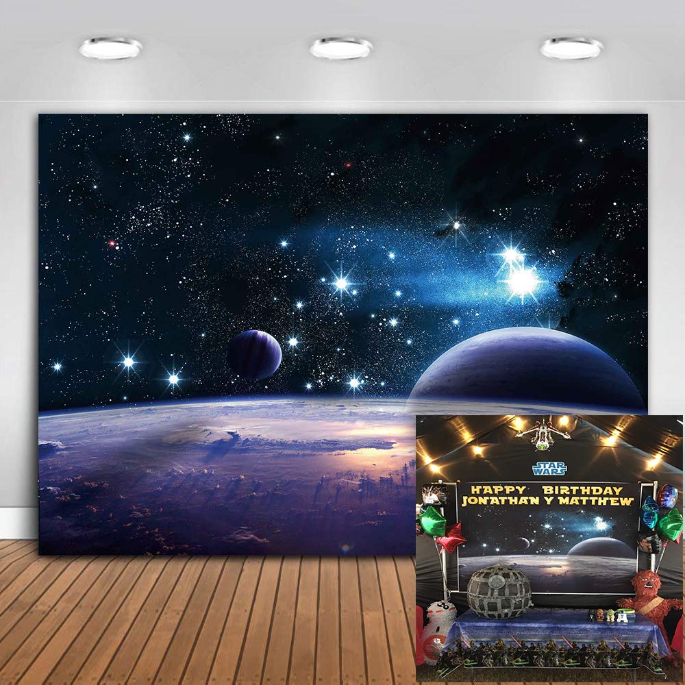 Cosmic Sky Backdrop - Shining Stars Photo Studio Vinyl (7x5ft) for Photography & Videos