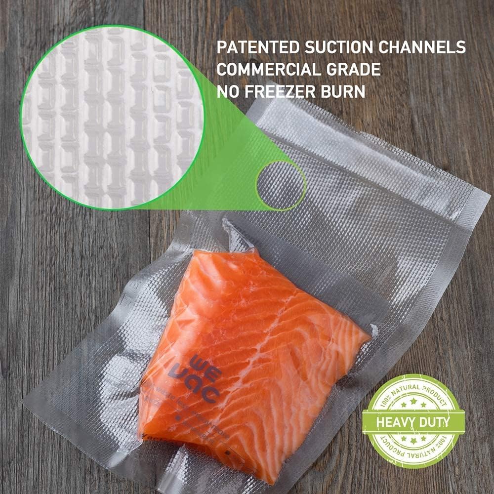 Premium Vacuum Sealer Bags 100 Quart (8x12 Inch) - BPA Free, Heavy Duty, Commercial Grade for Food Saver, Seal a Meal, Weston - Perfect for Vacuum Storage, Meal Prep, Sous Vide & Long-Term Food Preservation