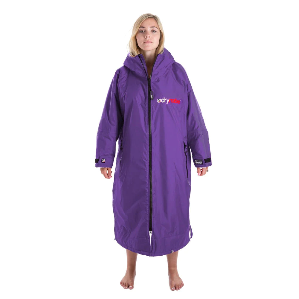 Dryrobe Advance Long Sleeve Changing Robe for Adults - Waterproof & Warm Outdoor Changing Robe for Surfing, Swimming, Camping & Beach Activities