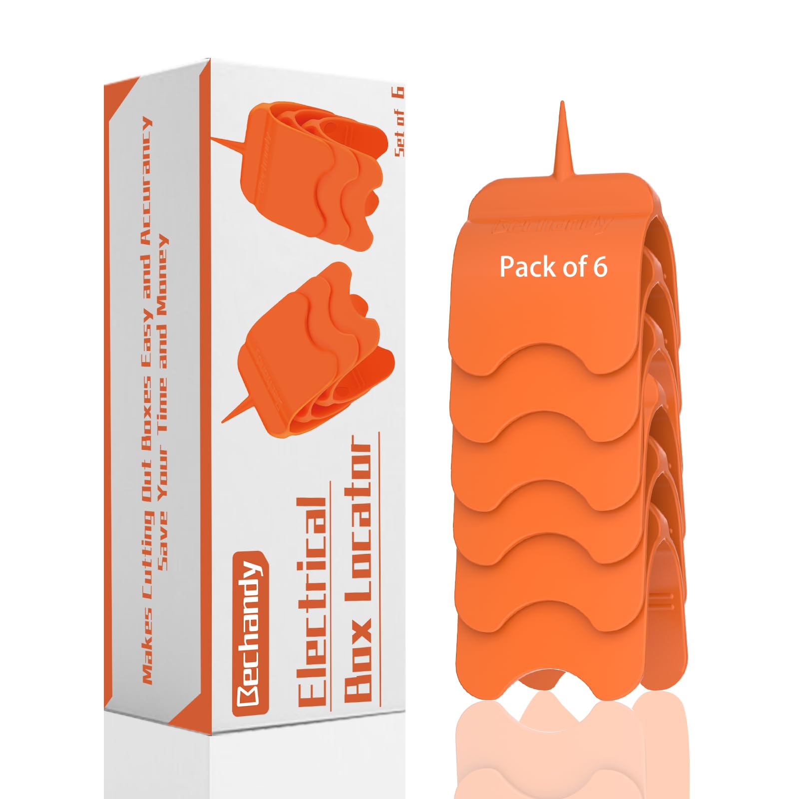 6 Pack Drywall Outlet Marker - No Measure Tool for Electrical Boxes | Easy Drywall Installation & Wire Protection