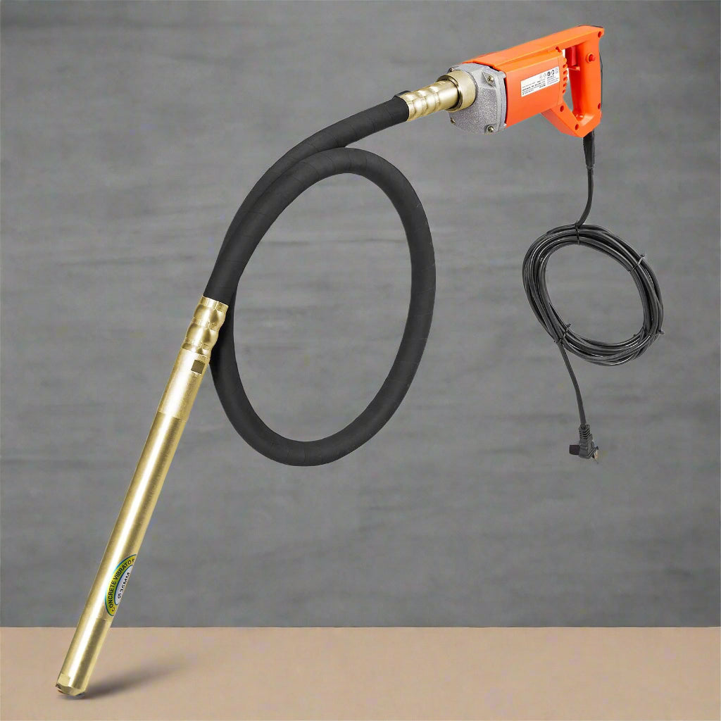 800W Handheld Concrete Vibrator - Professional Electric Cement Bubble Remover Tool for Construction & DIY Projects | Perfect for Driveways, Foundations & Slab Work | Model 4256304